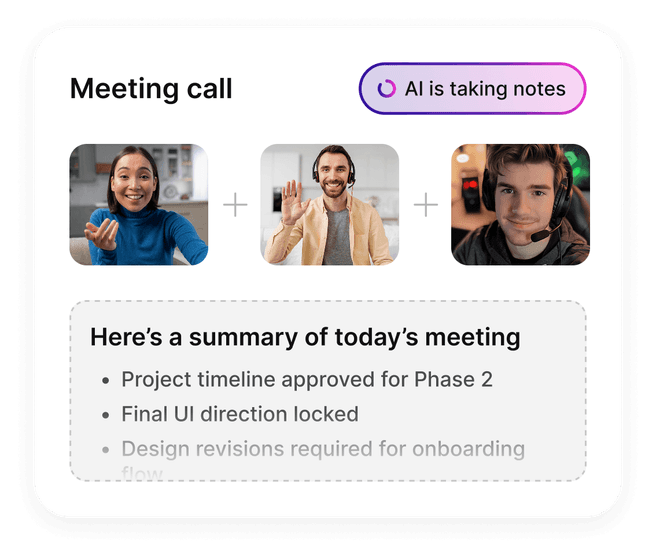 AI meeting notes preview
